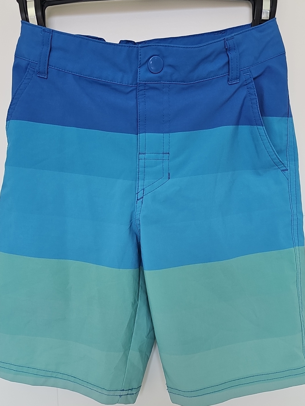 Art Class Blue Gradient Stripe Board Shorts Boys Sz 10